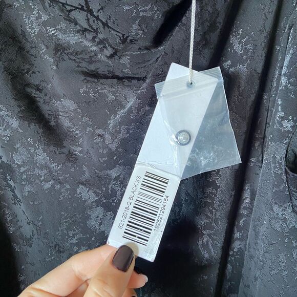 NWT Jonathan Simkhai Kinsley Blouse Black Top Size XS - Picture 12 of 12